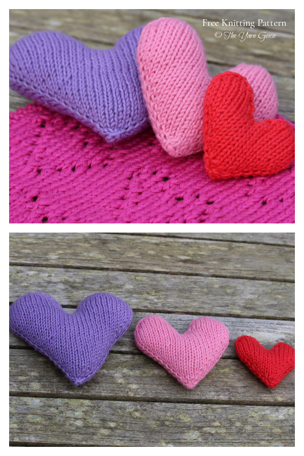 Stuffed Heart Free Knitting Pattern