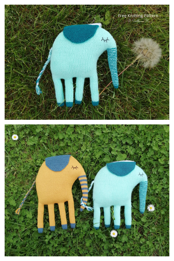 Mr Elephant Free Knitting Pattern