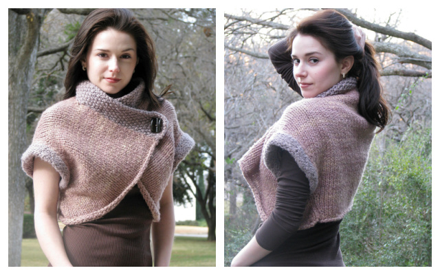 Nob Hill Shrug Free Knitting Pattern