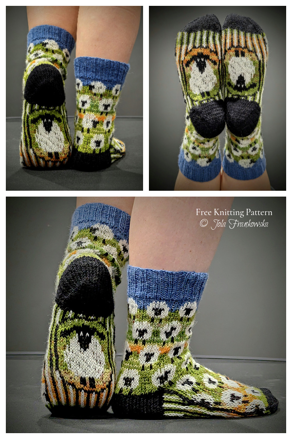 Sheep Socks Free Knitting Pattern
