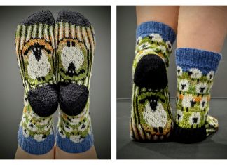 Sheep Socks Free Knitting Pattern