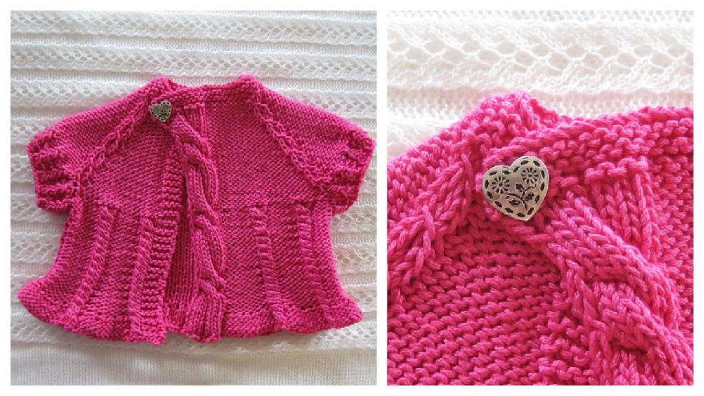 Tiny Cables Baby Sweater Free Knitting Pattern Knitting Pattern