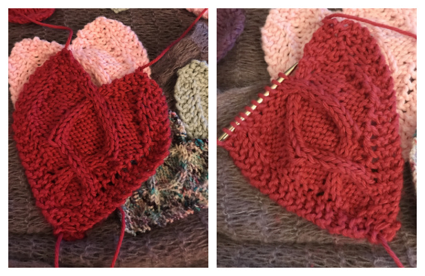 XO Cable Heart Free Knitting Pattern