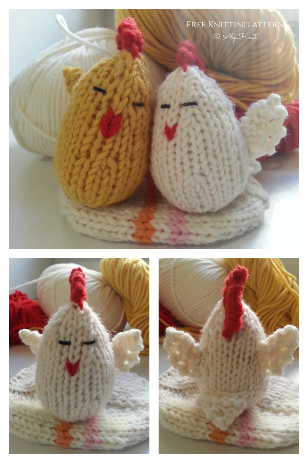 Easter Egg Surprise Chicken Set Free Knitting Patterns