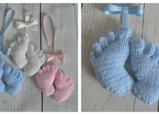 Baby Feet Charm Knitting Pattern