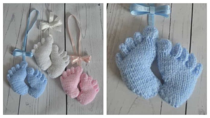 Baby Feet Charm Knitting Pattern