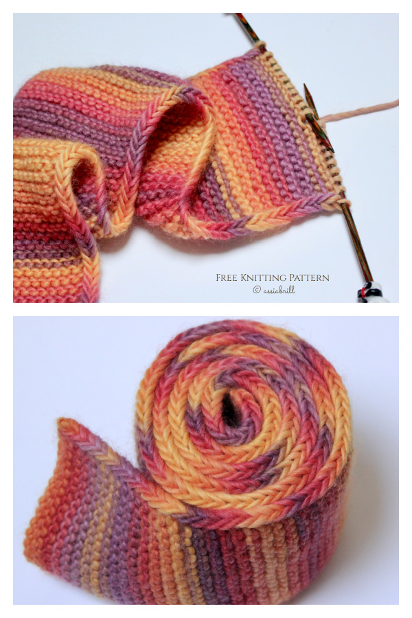 Distitch Edge Scarf Free Knitting Pattern