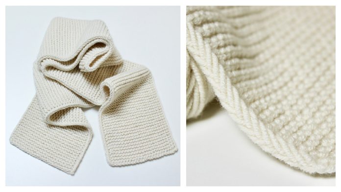 Distitch Edge Scarf Free Knitting Pattern