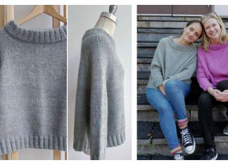 Easy Sunday Morning Pullover Sweater Free Knitting Pattern