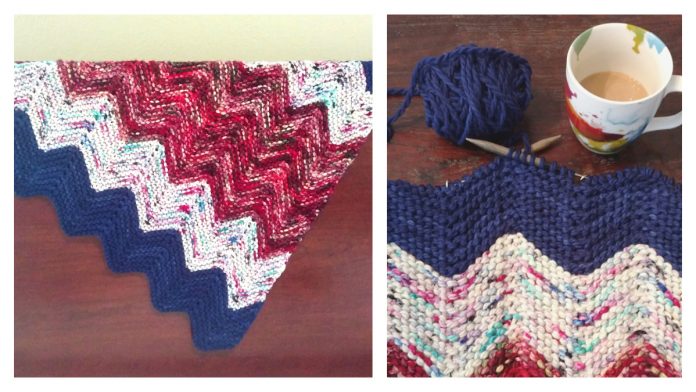 Garden Chevron Baby Blanket Free Knitting Pattern