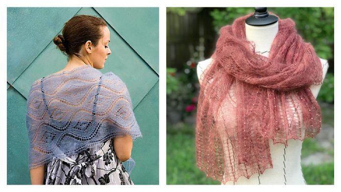 Seascape Stole Shawl Free Knitting Pattern