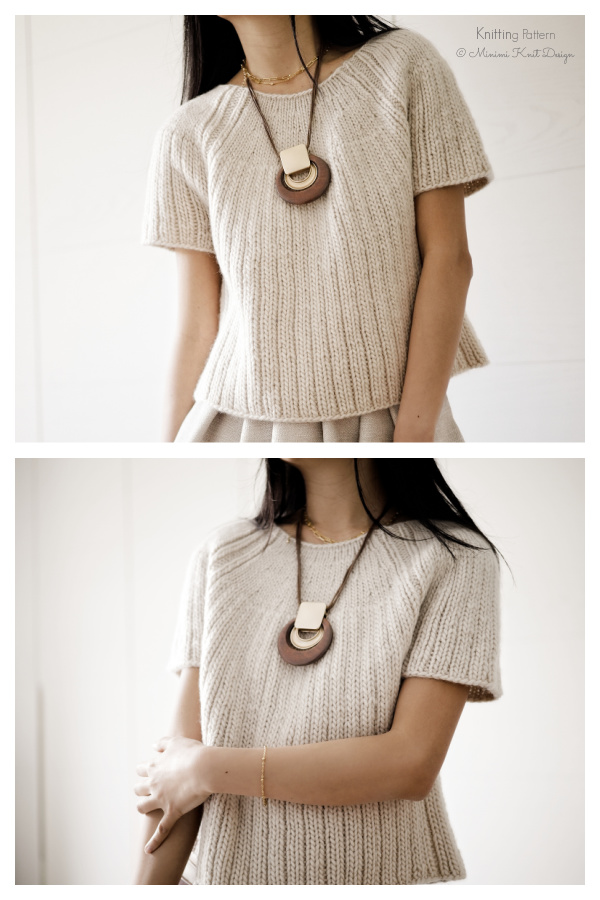 Seashell Sweater Top Knitting Pattern
