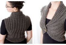 Sequoia Shawl Collar Vest Free Knitting Patterns