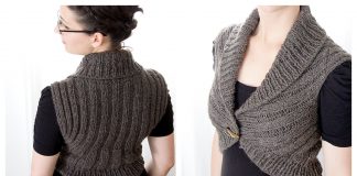 Sequoia Shawl Collar Vest Free Knitting Patterns