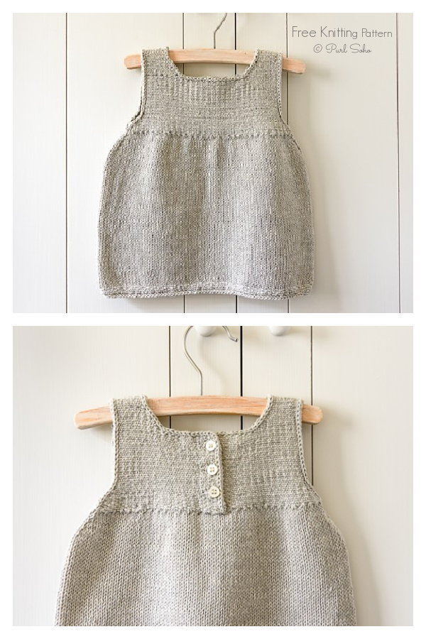 Simple Baby Dress Free Knitting Pattern (0-18M)