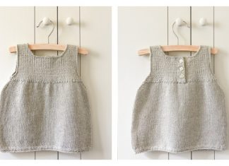 Simple Baby Dress Free Knitting Pattern (0-18M)