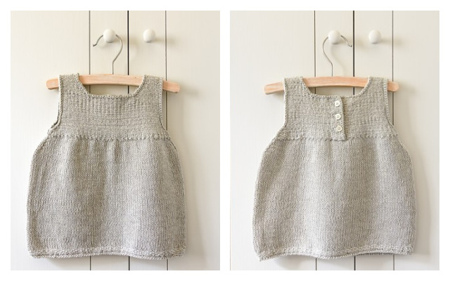 Simple Baby Dress Free Knitting Pattern (0-18M)