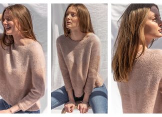 Velvet Pullover Sweater Free Knitting Pattern