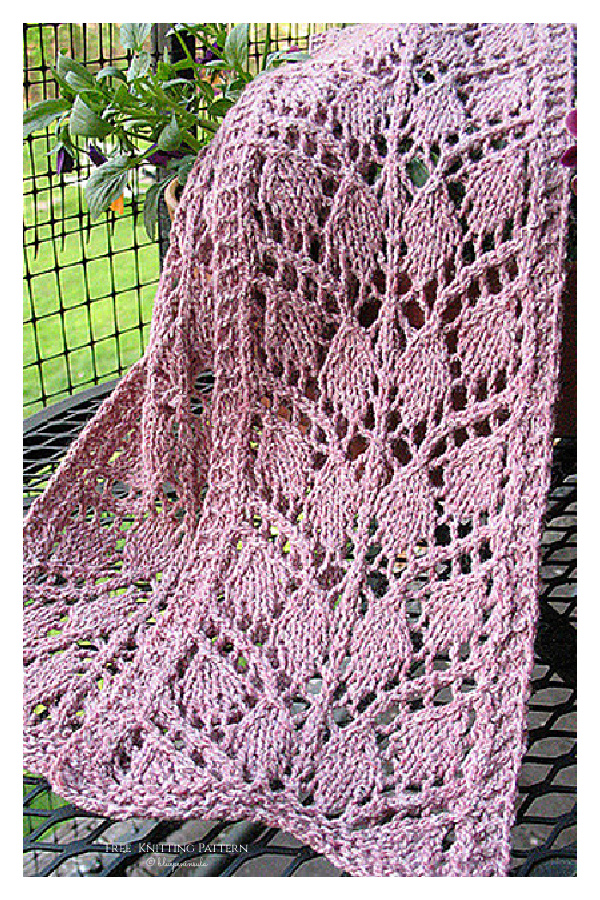 Branching Out Lace Scarf Free Knitting Pattern