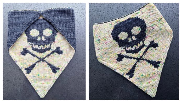 Reversible Double Crossed Bandana Cowl Free Knitting Pattern