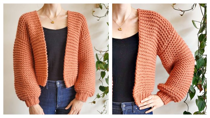 Easy Cloud Cardigan Free Knitting Pattern