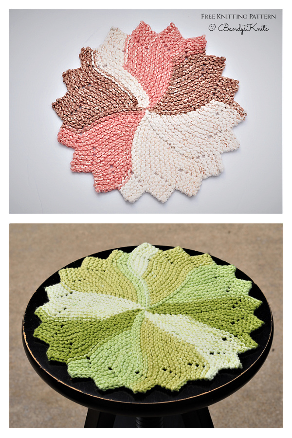 Round Dishcloth Free Knitting Patterns