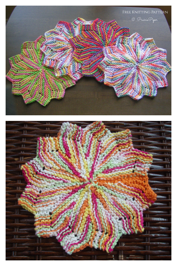 Petal Dishcloth Free Knitting Patterns