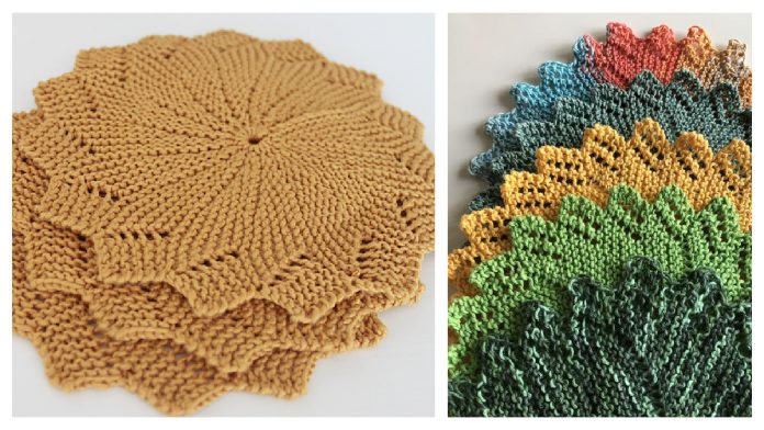 Round Dishcloth Free Knitting Patterns