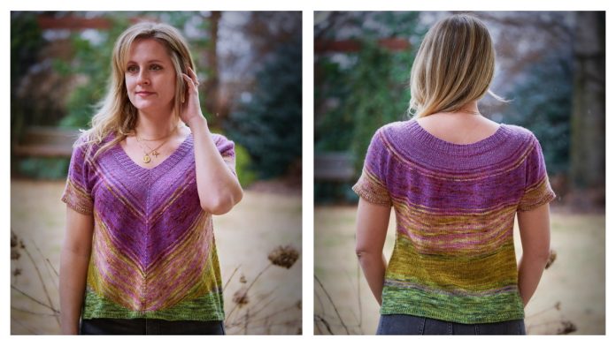 Reversible V-Back Tee Knitting Patterns