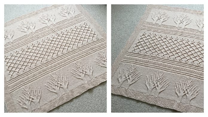 Tree of Life Baby Throw Blanket Free Knitting Pattern