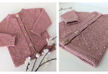 Button Stitch Baby Cardigan Free Knitting Pattern