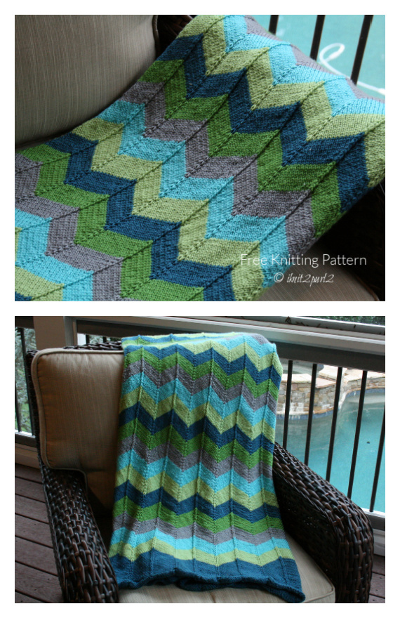Chevron Baby Blanket Free Knitting Pattern