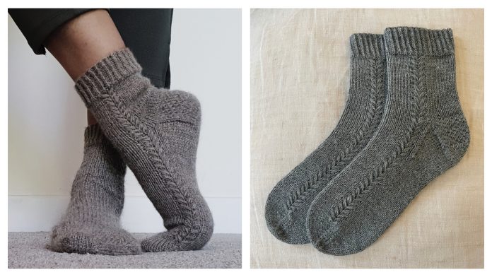 Laid Edges Socks Free Knitting Pattern