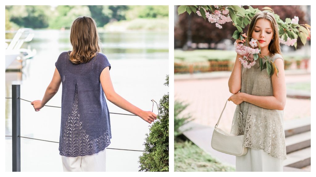 Summer Lace Edging Tee Top Knitting Patterns Knitting Pattern