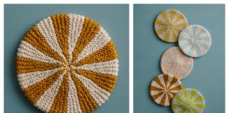 Sunburst Pot Holder Free Knitting Pattern