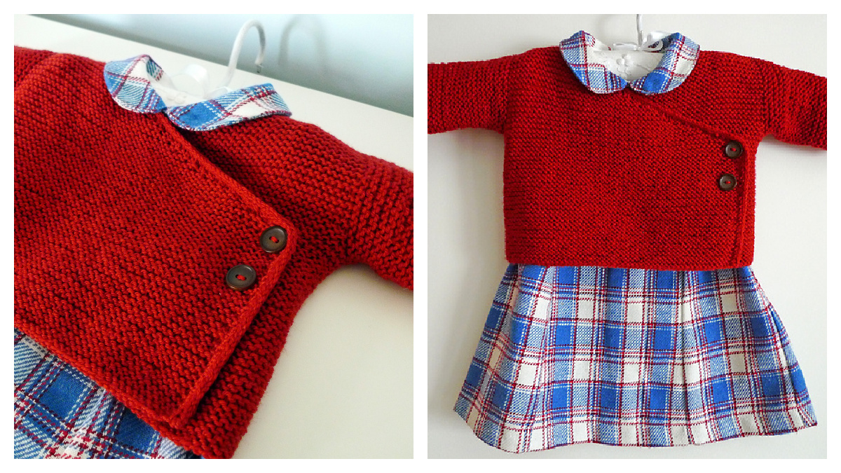 Garter Stitch Baby Cardigan Free Knitting Pattern Knitting Pattern