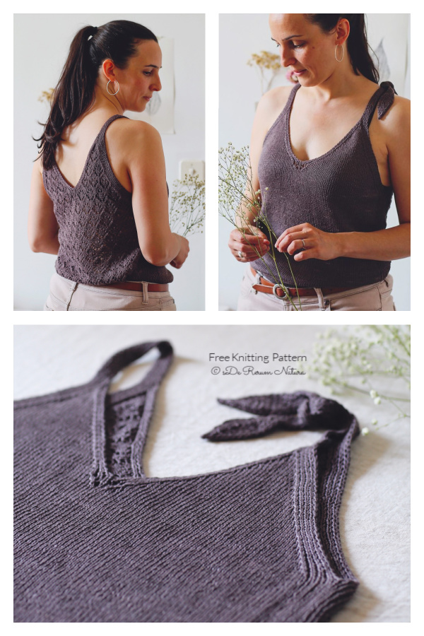 Linearis Sleeveless Top Free Knitting Pattern