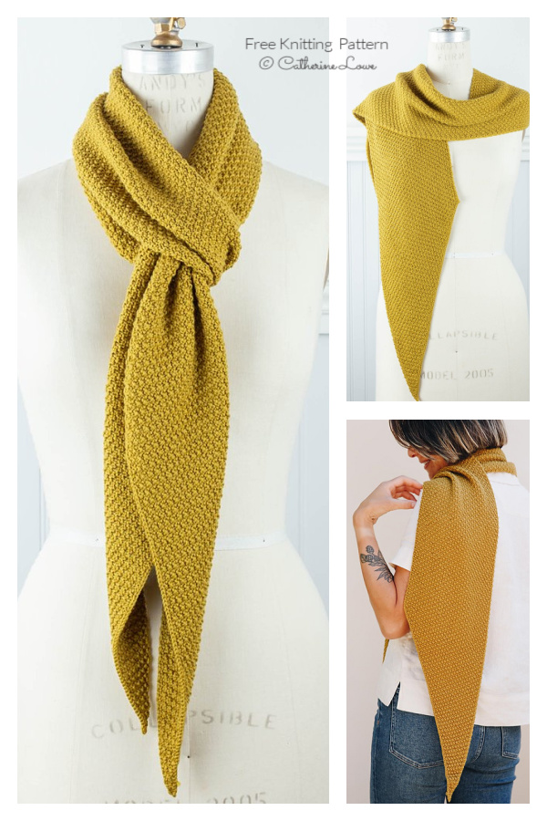 Parallelogram Sequence Scarf Free Knitting Pattern