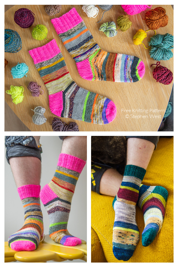 Scrappy Socks Free Knitting Pattern