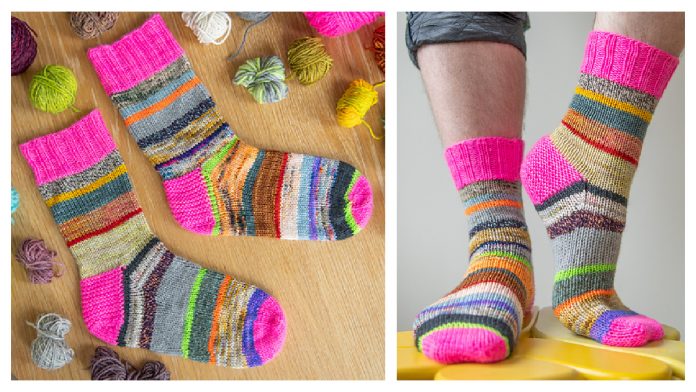 Scrappy Socks Free Knitting Pattern