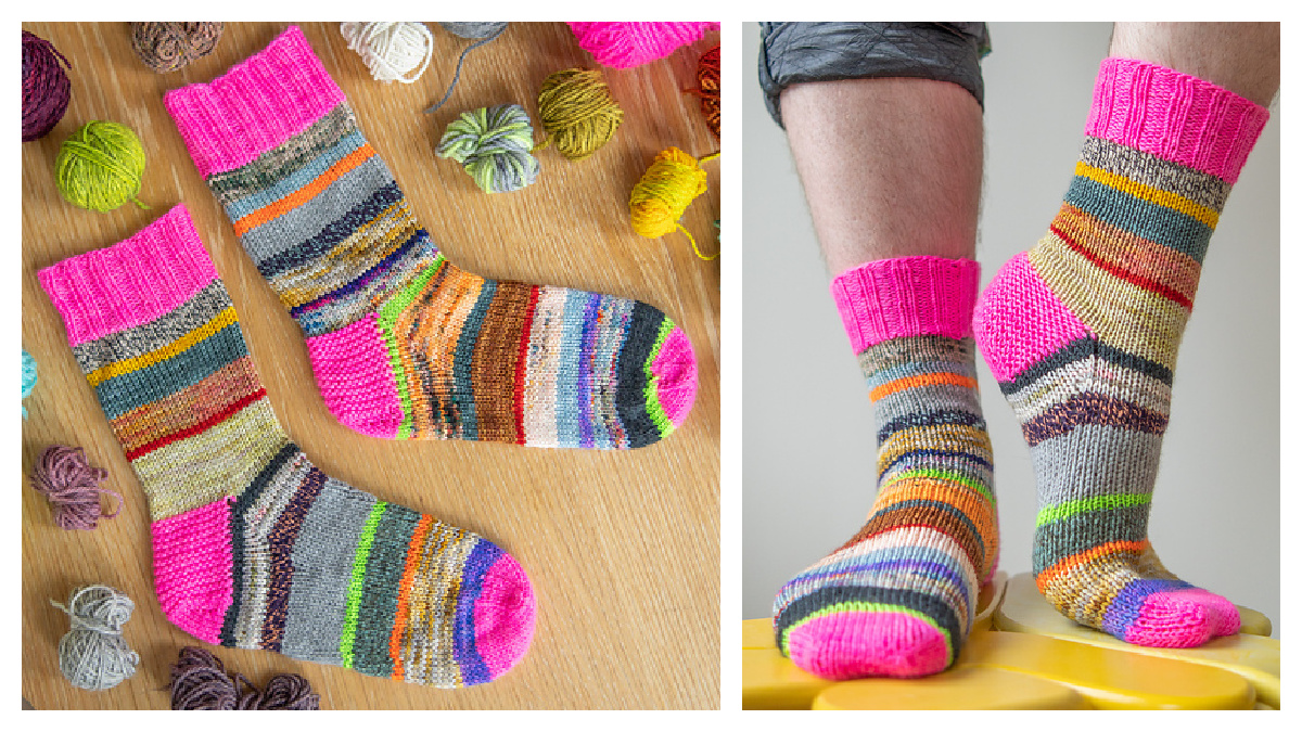 Scrappy Socks Free Knitting Pattern - Knitting Pattern