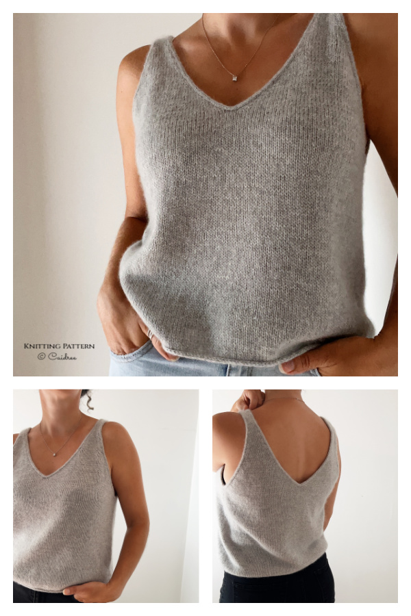 Simple Summer Home Camisole Top Knitting Pattern