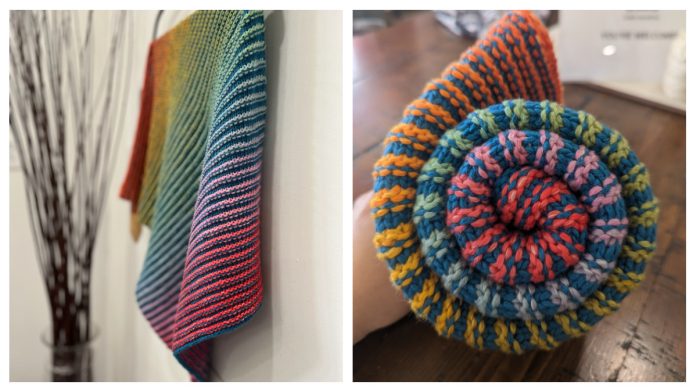 Sliding is fun Baby Blanket Free Knitting Pattern