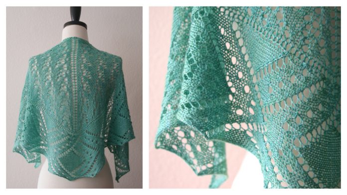 1 Skein Green Peacock Free Knitting Pattern