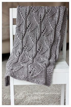 Leafy Baby Blanket Free Knitting Pattern - Knitting Pattern
