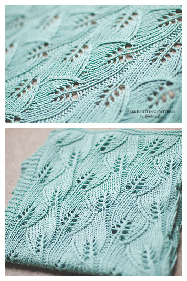 Leafy Baby Blanket Free Knitting Pattern