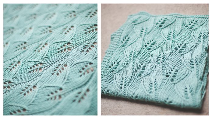 Leafy Baby Blanket Free Knitting Pattern