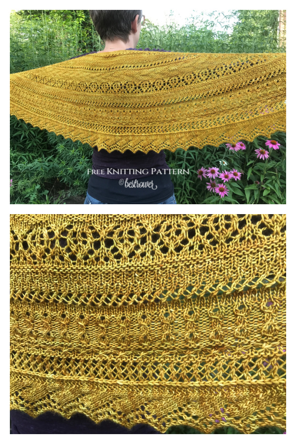 Lionberry Shawl Free Knitting Pattern