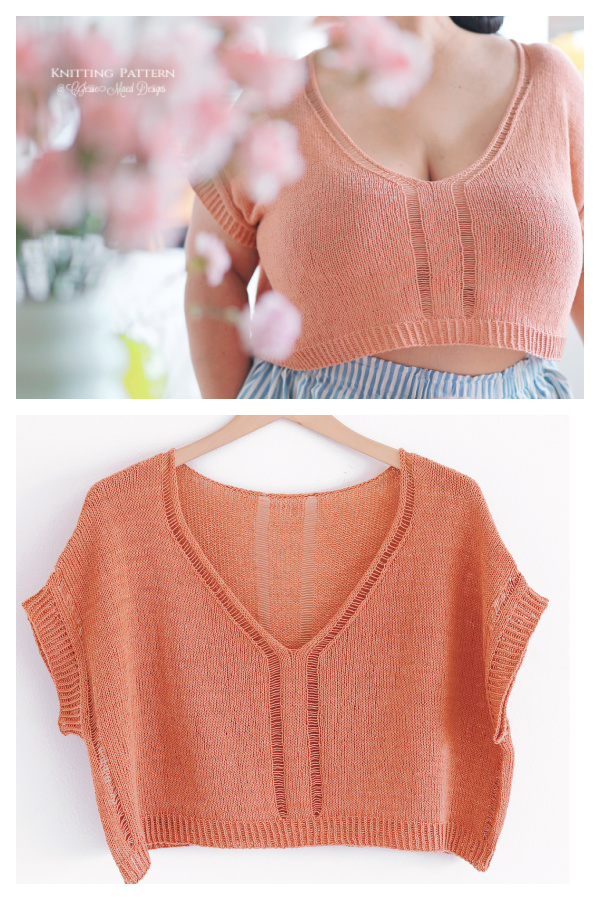 Outline Tee Top Knitting Pattern 