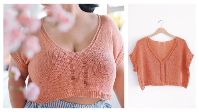 Outline Tee Top Knitting Pattern